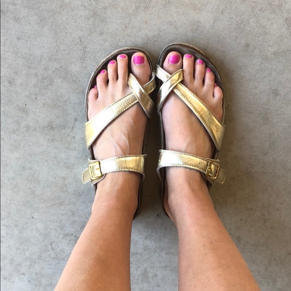 Steve Madden Shoes - Steve Madden Sandal Slides Gold